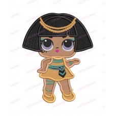 Pharaoh Babe LOL Dolls Surprise Fill Embroidery Design
